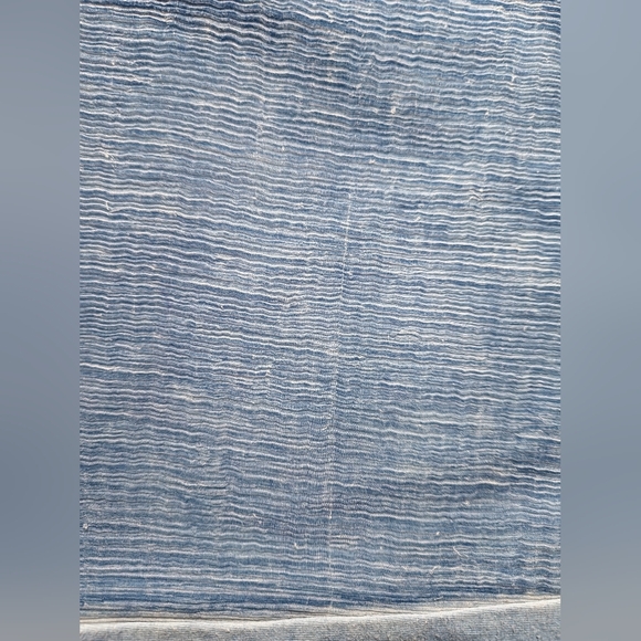 Soft Surroundings Coastal Blue Bohemian Tunic 1x Cottage Lagenlook Silk & Cotton - Picture 6 of 6